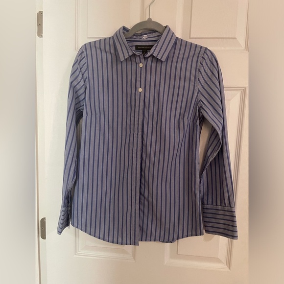 Banana republic Blue Button Down Shirt with Vertical Stripes - Picture 5 of 6